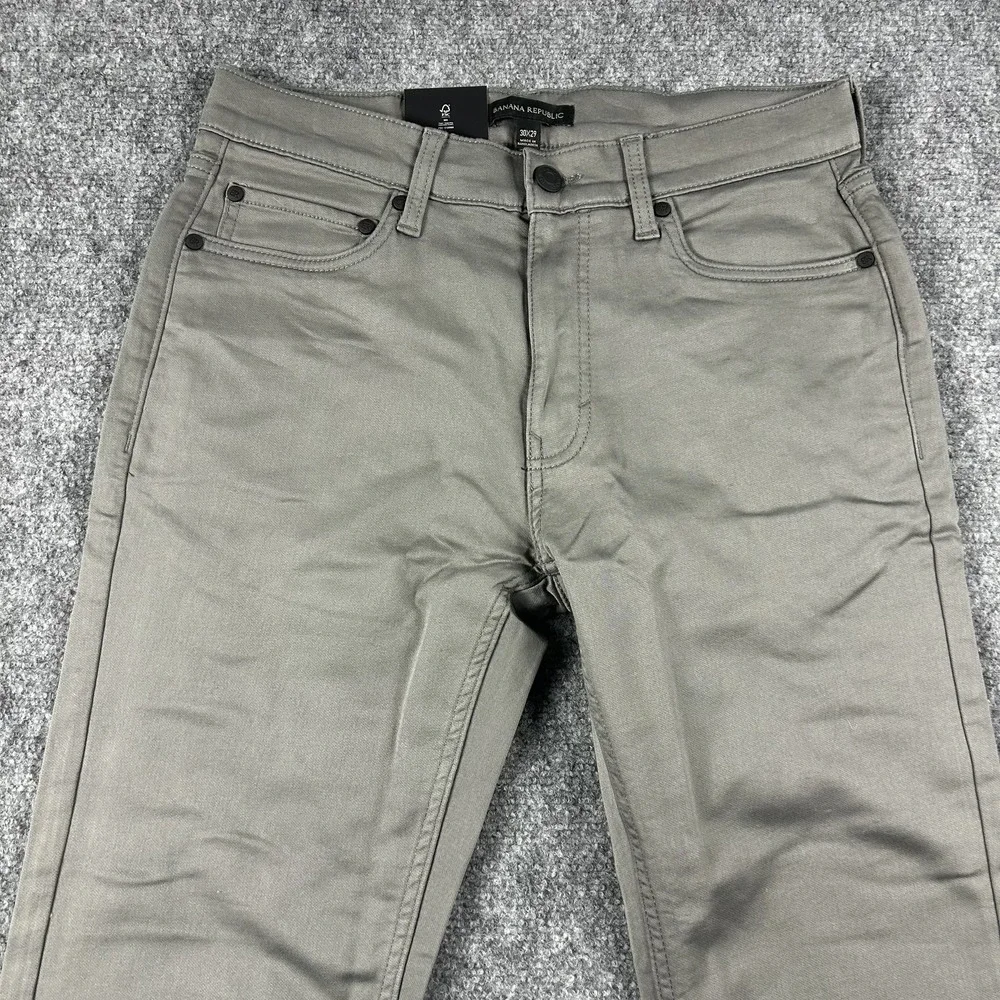 Banana Republic Pants Mens 30x29 Gray‎ Chino 5 Pocket Casual Everyday Stretch